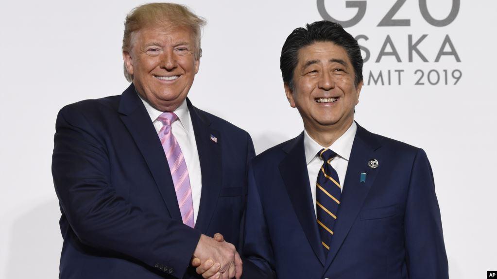特朗普总统在大阪会见日本首相安倍晋三（2019年6月28日）