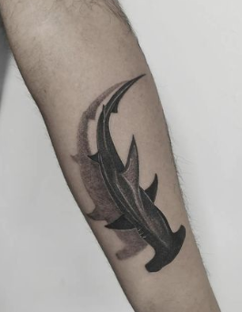 Floating HammerHead Fantastic Tattoo Better Shark Week