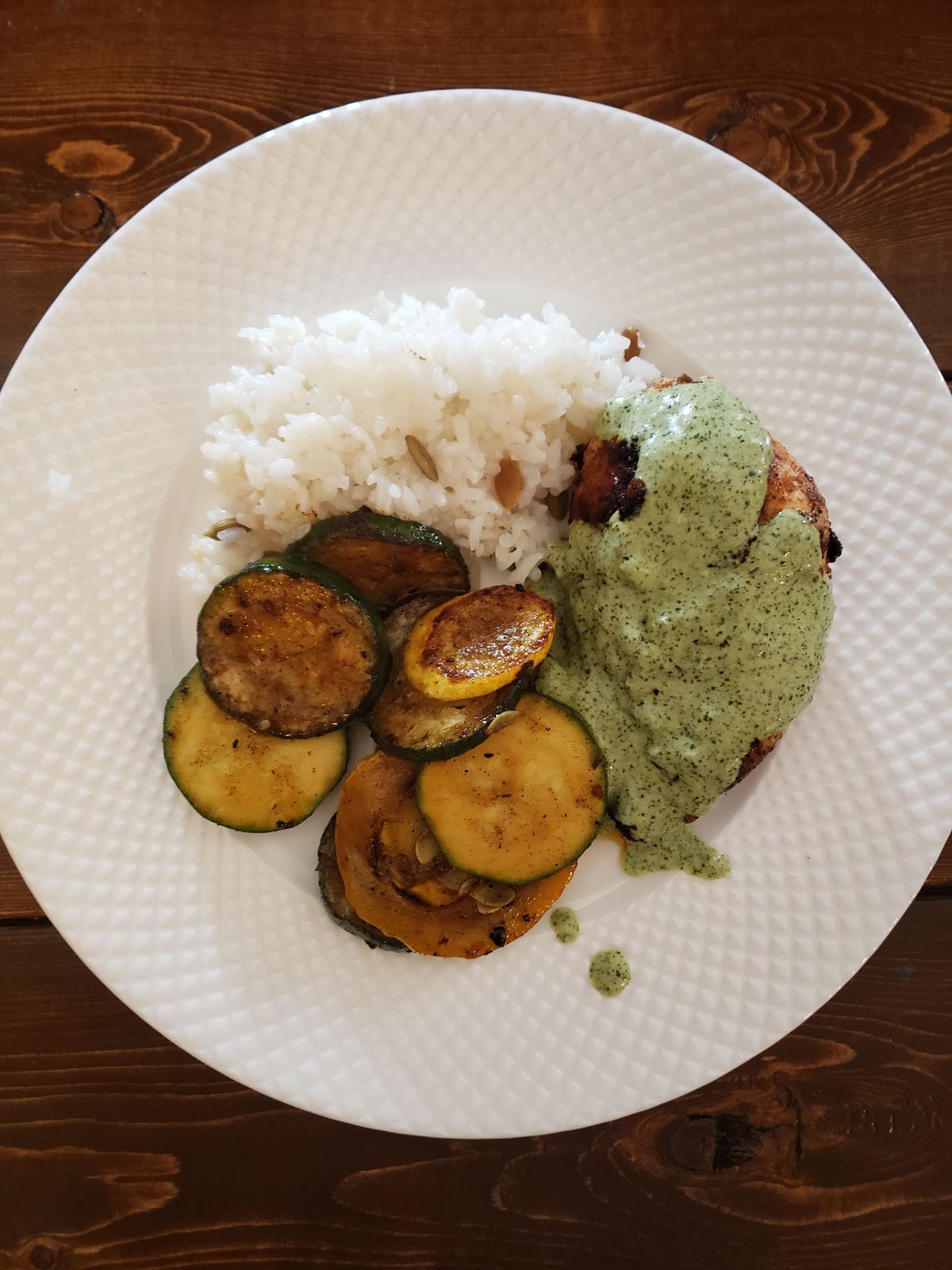 creamy cilantro chicken meal