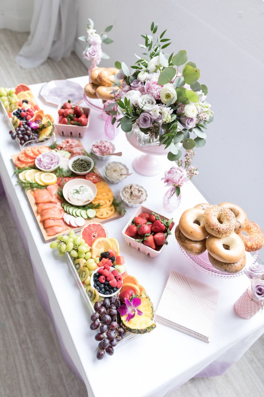 How To Host One Epic Galentine’s Day Brunch - Brunch Table Bar Set Up
