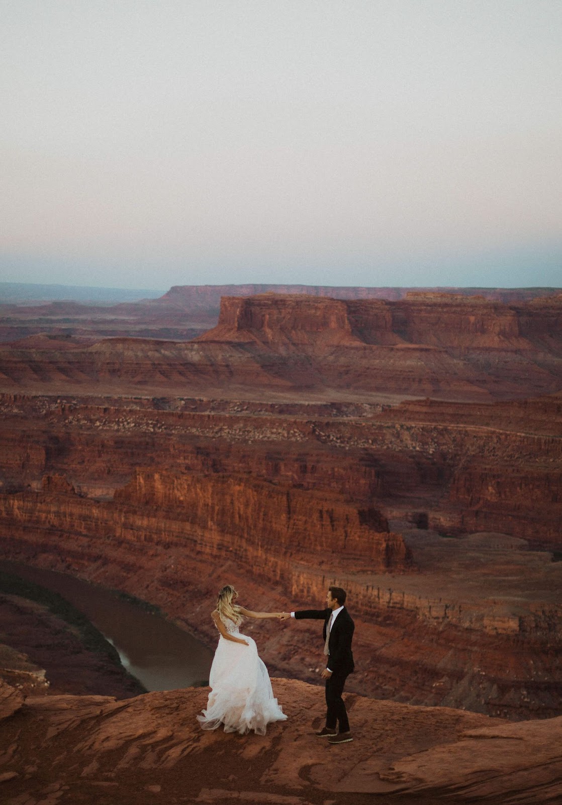 couple having a Moab elopement