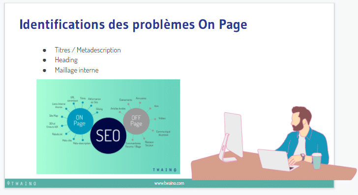 Identiification des problemes on page
