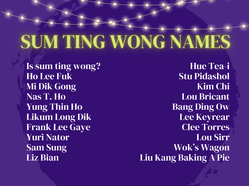 list of sum ting wong names