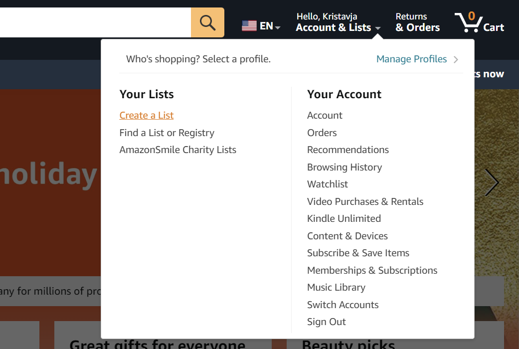 Create and Manage Your Wish List on Amazon