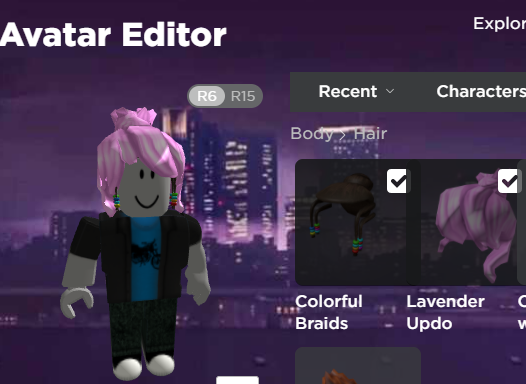 avatar editor result