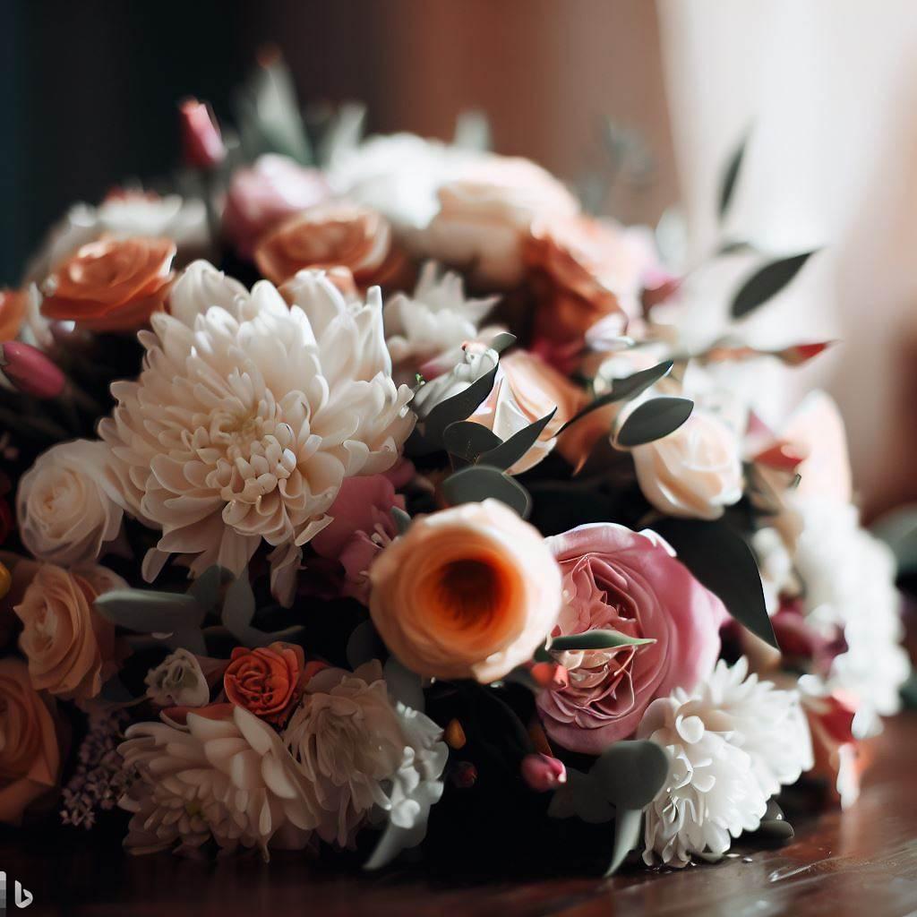 букет цветов на столе