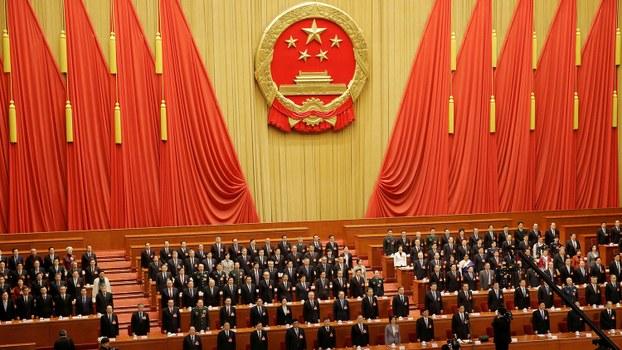 资料图片：2019年3月15日，北京人民大会堂举行十三届全国人大二次会议闭幕会。（路透社）
