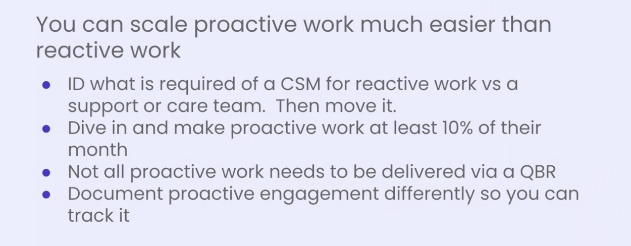 Scale proactive work easier than reactive work