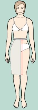 Skirt/Dress Length: Measure from the bottom of waist elastic to the desired hem length.
