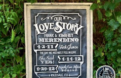 blackboard chalk wedding our story