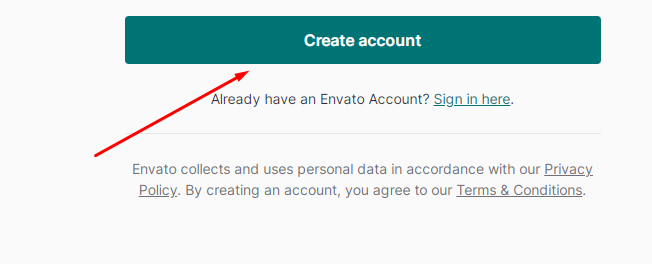 خطوات إنشاء حساب على موقع Envato Elements
