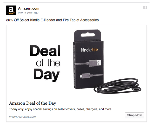 Twitter ad example from Amazon