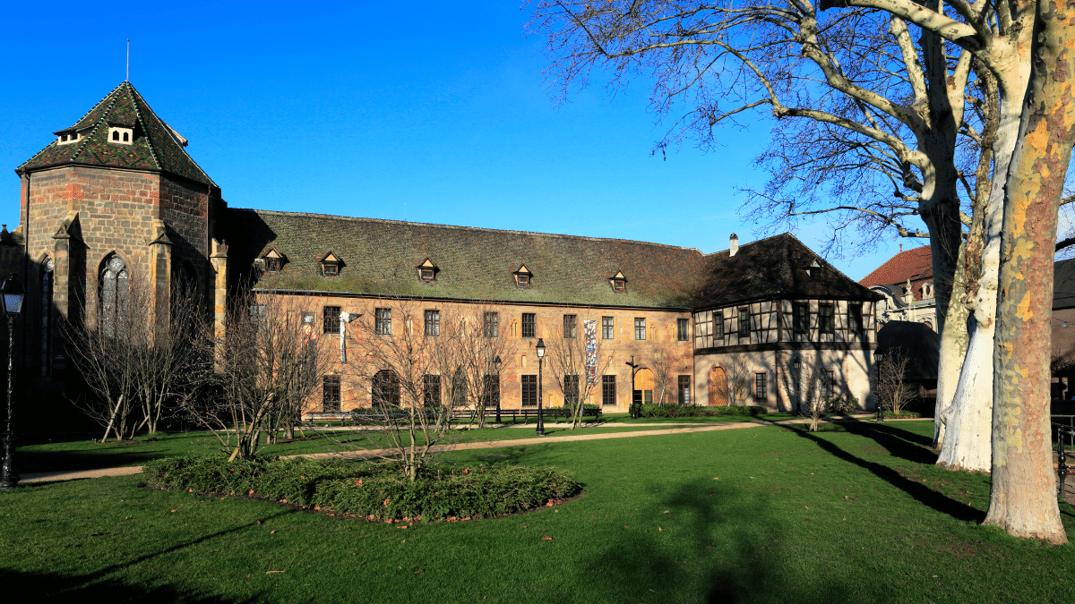 The Unterlinden Museum with a courtyard in front