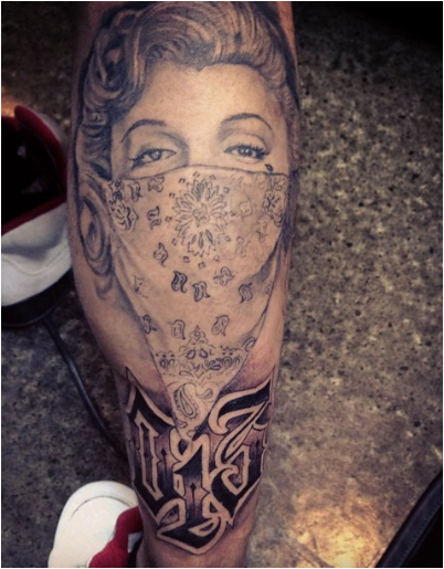 Masked Marilyn Tattoo