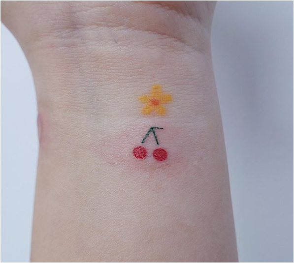 Mini Cherry Tattoo