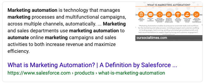 paragraph featured snippet example