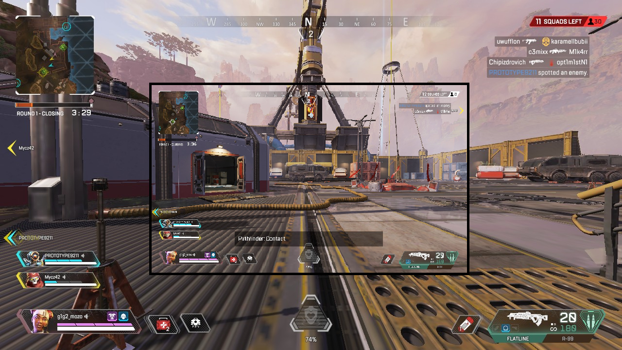 examples of different fields of view in apex legends