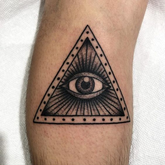 Another look at the triangle evil eye tat design