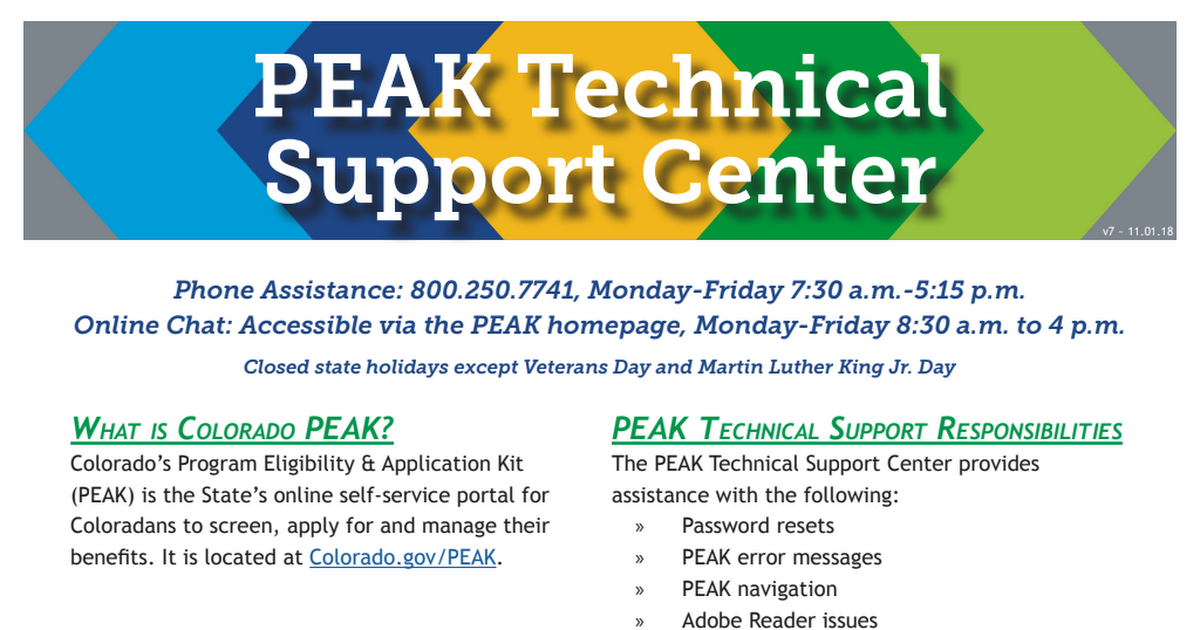 Peak Technical Support Center Pdf Google Drive