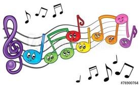 Cartoon music notes theme image 2 | Imagens musicais, Figuras ...