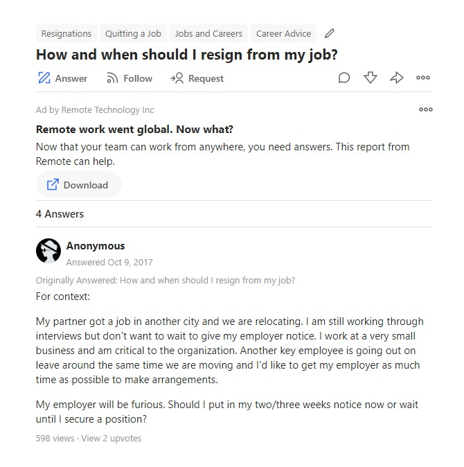 quora anonymous question screenshot 