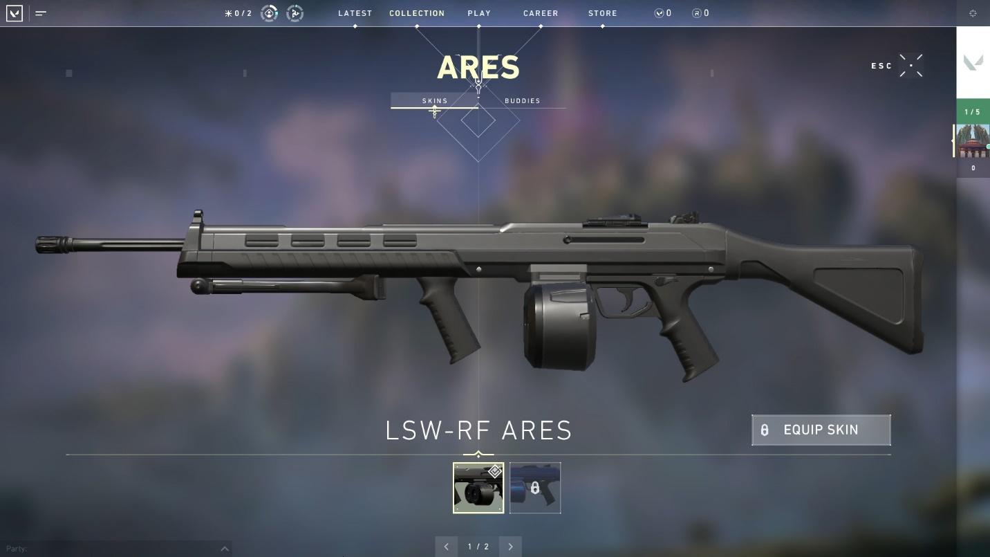 Ares heavy machine gun top weapons in valorant
