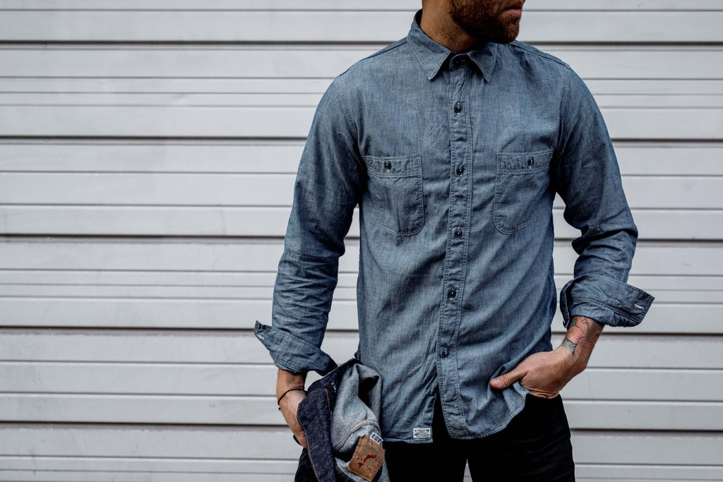 Short-Sleeved Denim Workwear Shirt - Men - Ready-to-Wear