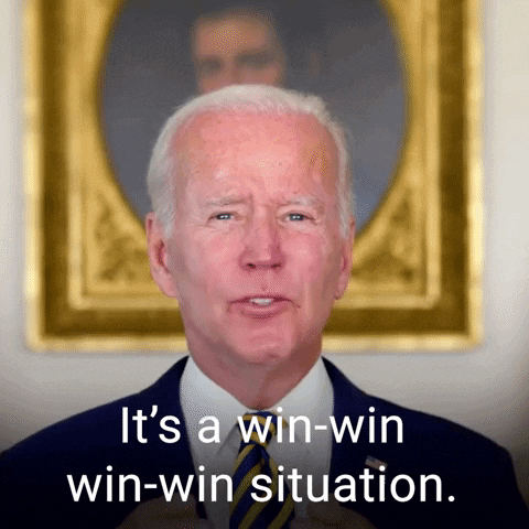Giphy clip of Joe Biden saying "It's a win-win win-win situation."