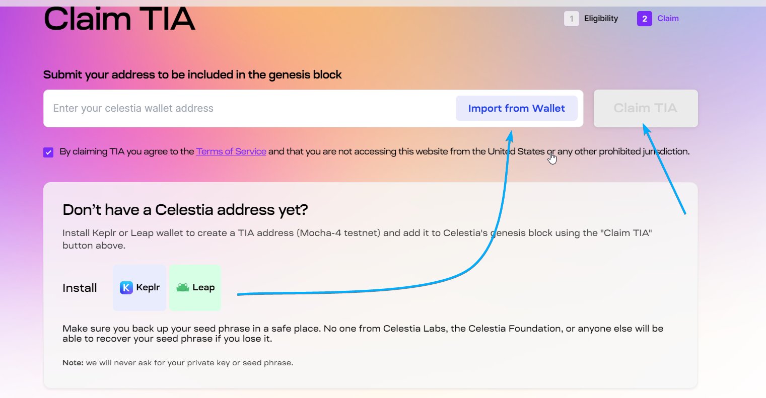 airdrop crypto celestia