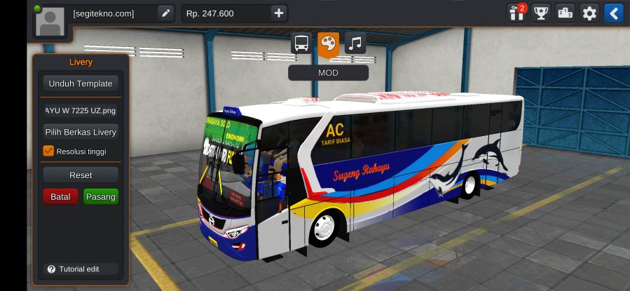 Download Mod Bussid Sugeng Rahayu Old Legacy SR1