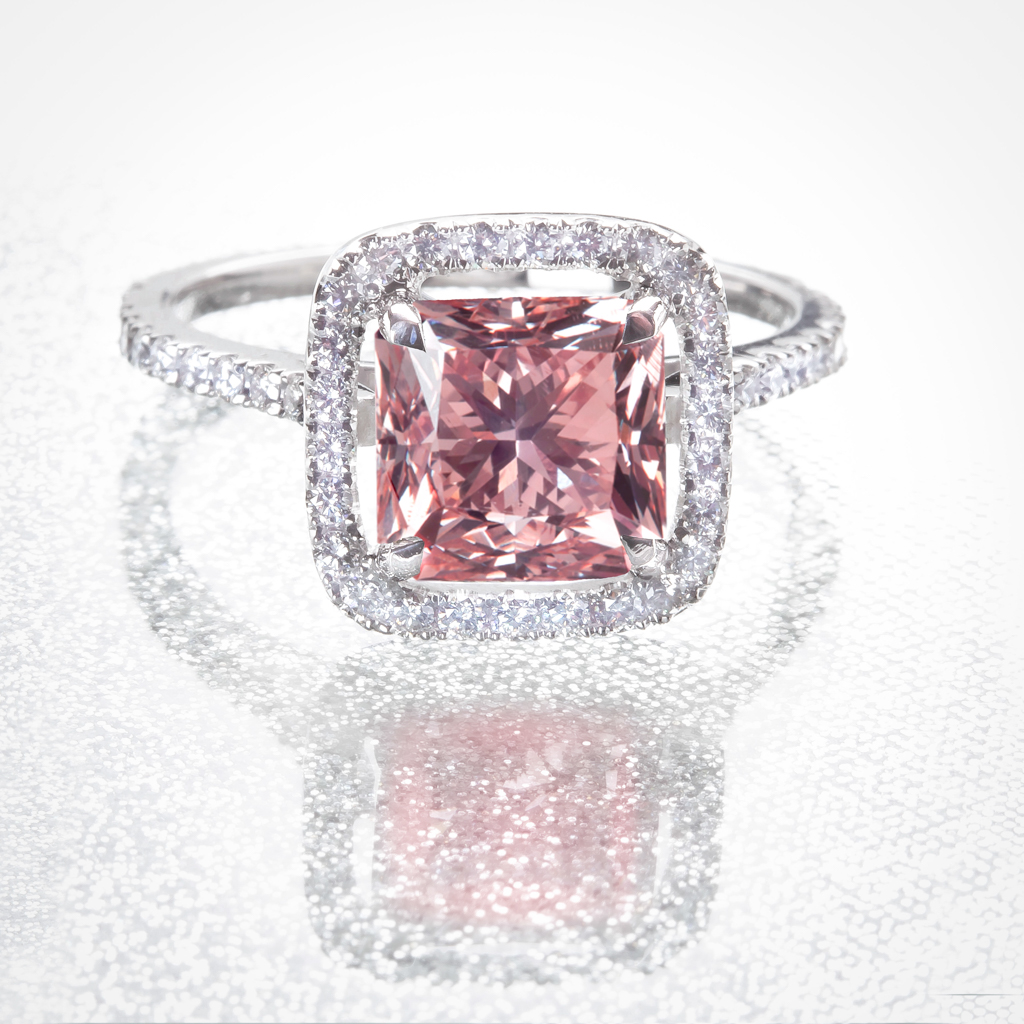 Natural Pink Diamond Ring