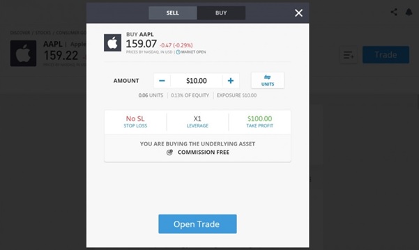 How To Trade Stocks Online - stock buy order on etoro