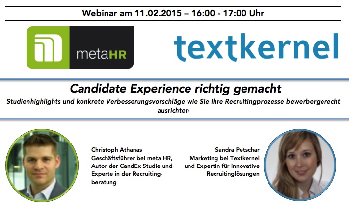 Webinar: Candidate Experience richtig gemacht - Textkernel und Meta HR