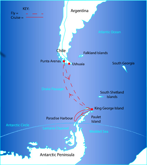 Antarctica Express Cruise- Todos los itinerarios para viajar a la Antártida