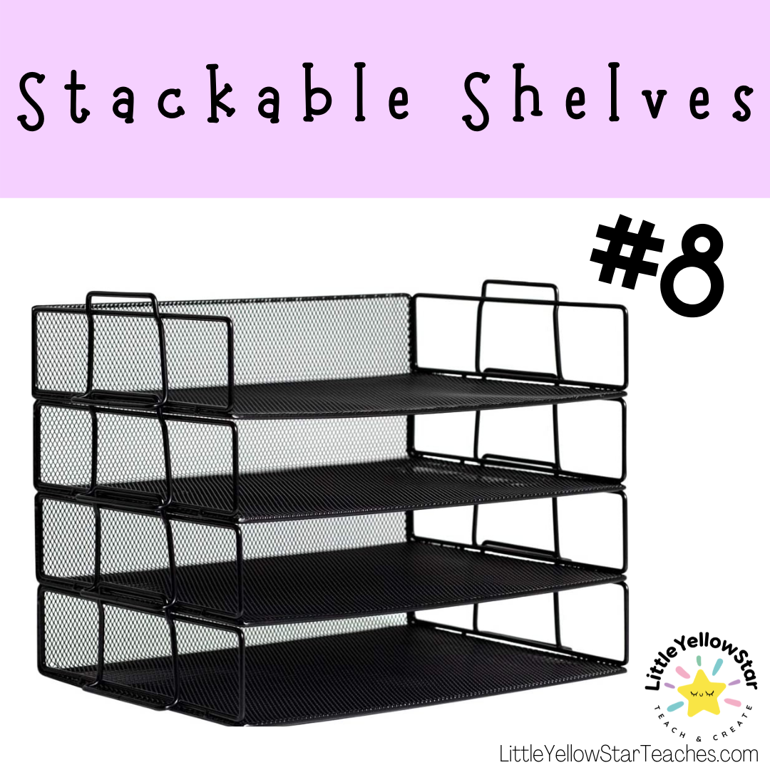 11 classroom essential first year teacher must haves that won't break the bank! Make sure you have these items before starting the school year! These are the essential item that will help you have a successful school year. Item #8 - Get a Stackable Shelves for Paper Storage