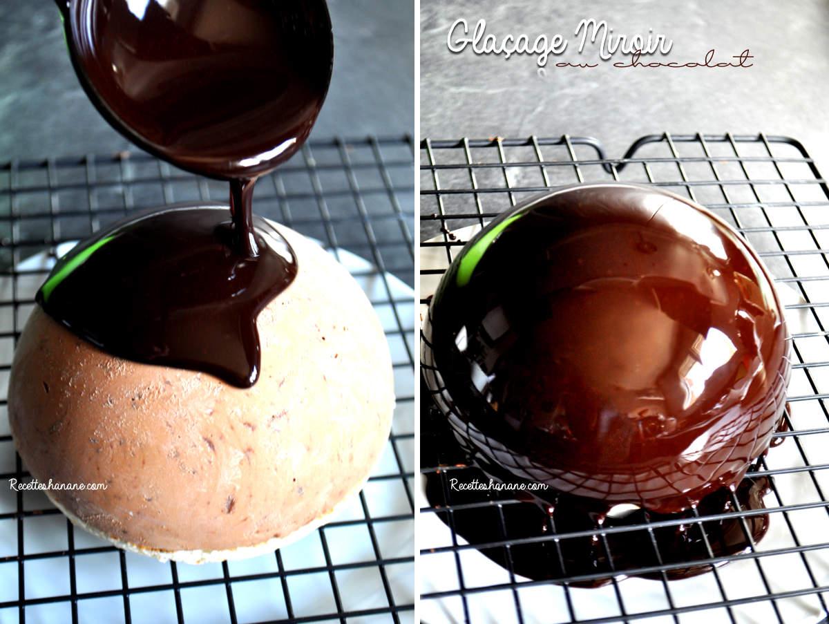 Glaçage miroir cacao chocolat (pour vos bûches, bavarois...)