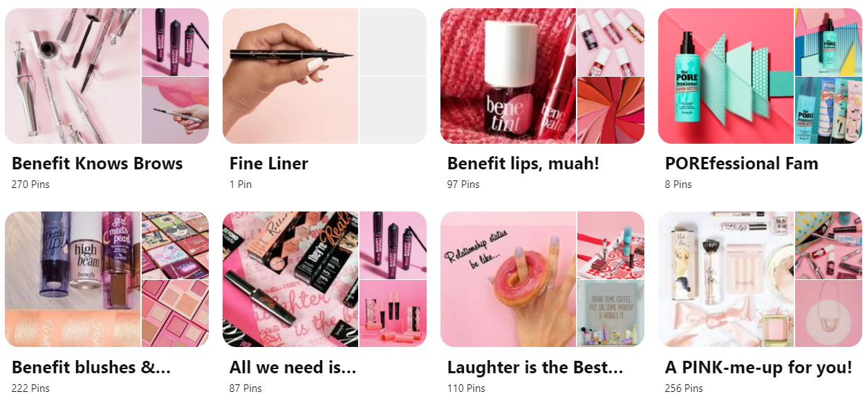 Top Makeup Brand on Pinterest - Benefit Cosmetics