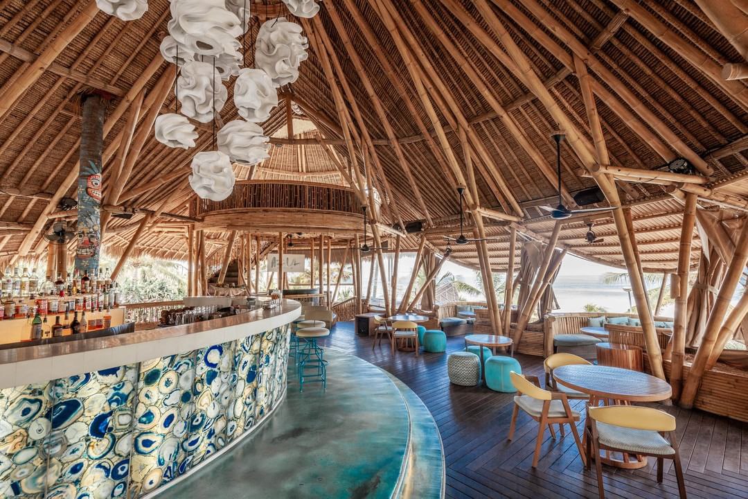 Azul Beach Club's Tiki Bar Interior