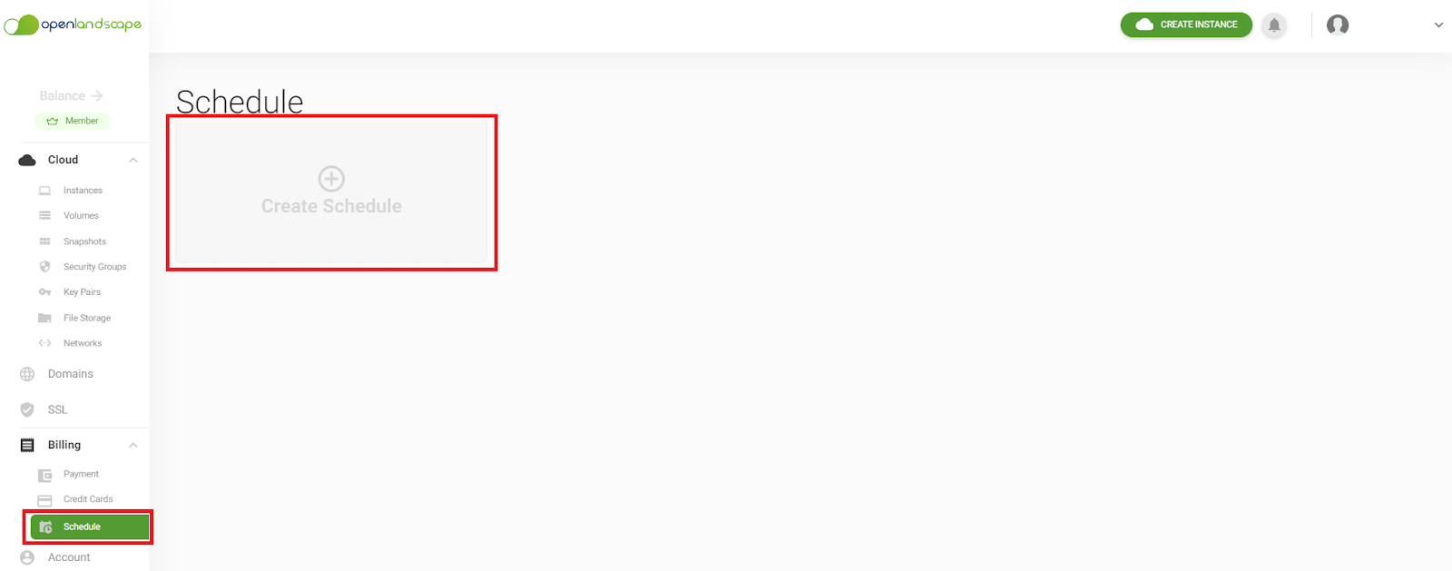 เข้าที่แถบเมนู Schedule กดที่ Create Schedule