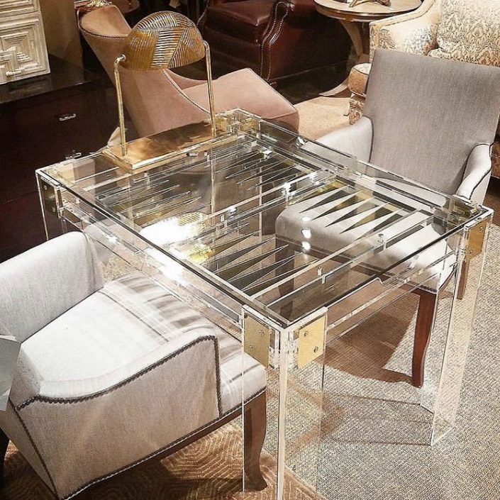modern lucite clear leg backgammon table modern lucite backgammon game table