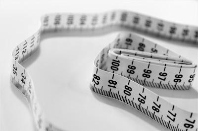 Tape measure on a white background