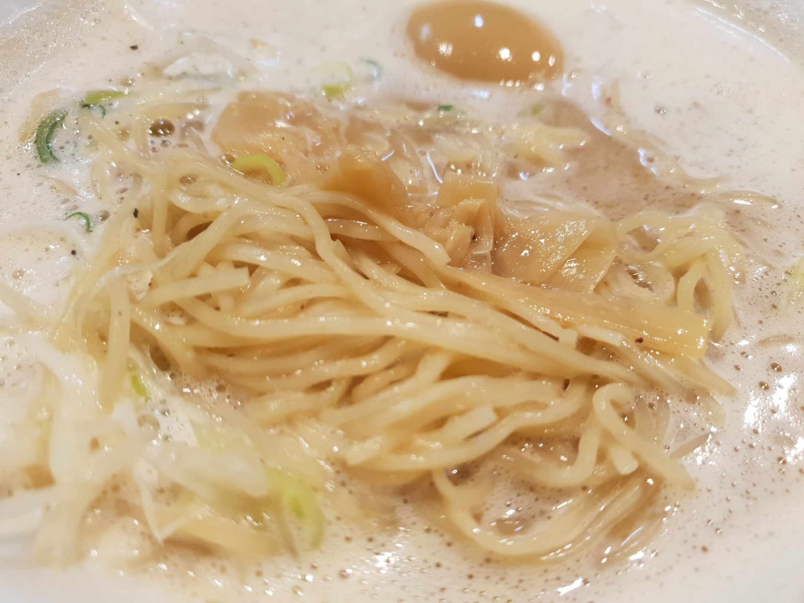 Yamanakaseimenjo noodles in white chicken and pork bone broth ramen