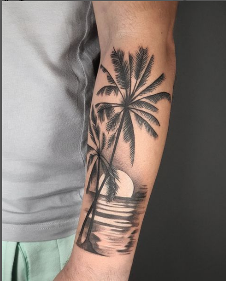  Black Beach Sleeve Tattoo