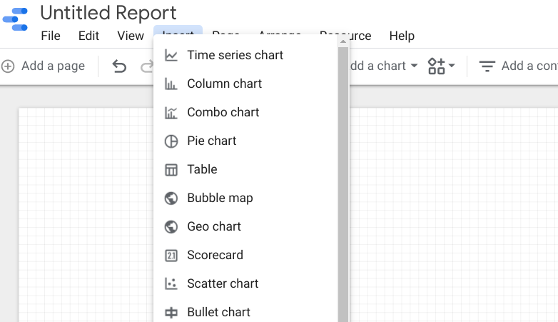 Google Data Studio Marketing Dashboards- Insert Scorecards
