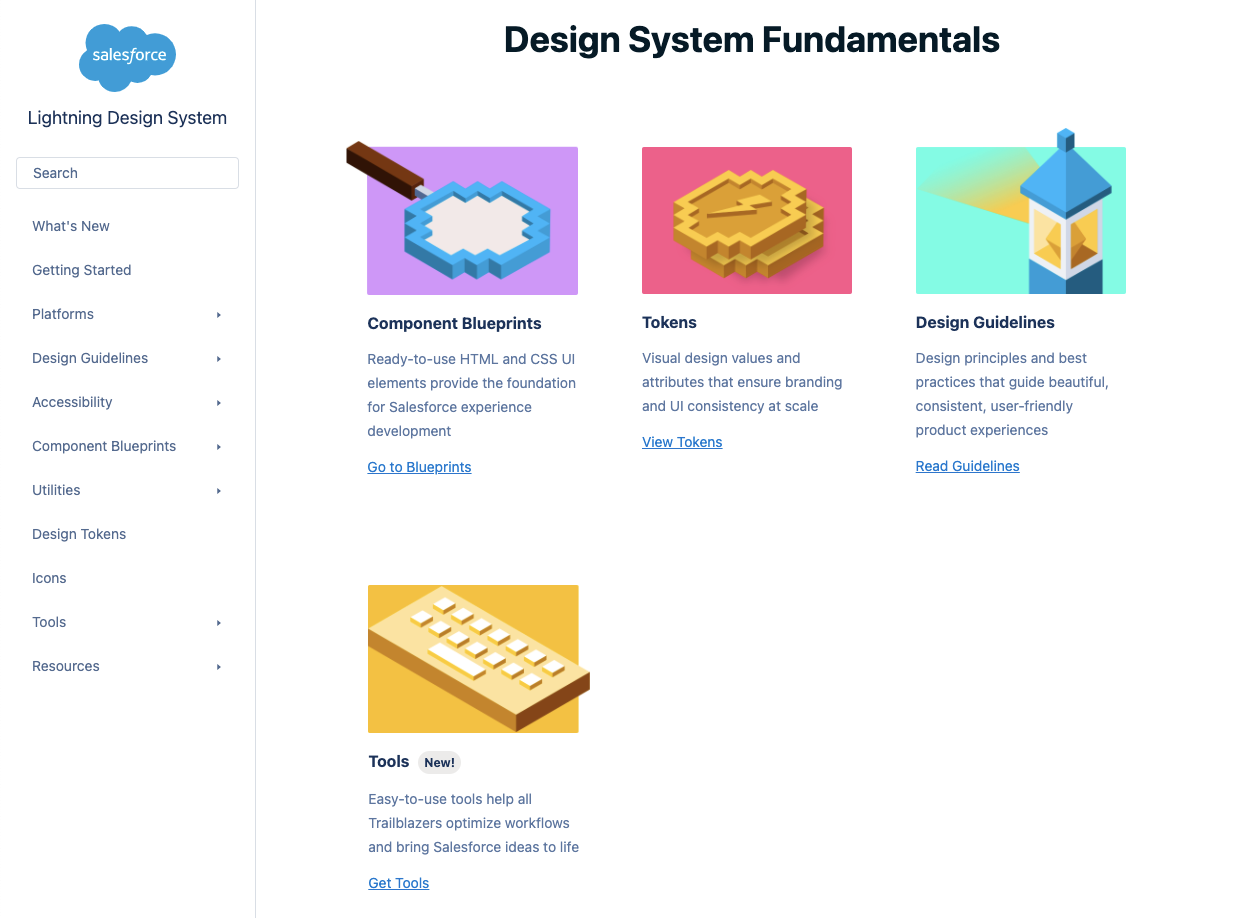 Salesforce has a great design systems
