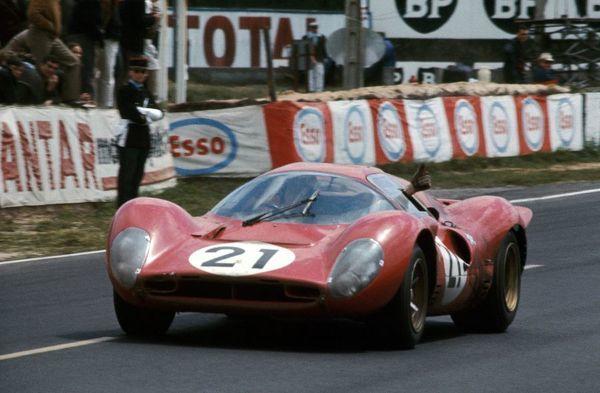 C:\Users\Valerio\Desktop\Le Mans 24 Hours race. Ludovico Scarfiotti with Mike Parkes Ferrari 330 P4 Coupe finished the race in second position on 11 June 1967..jpg