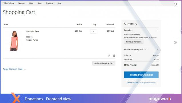 Magento donation extension