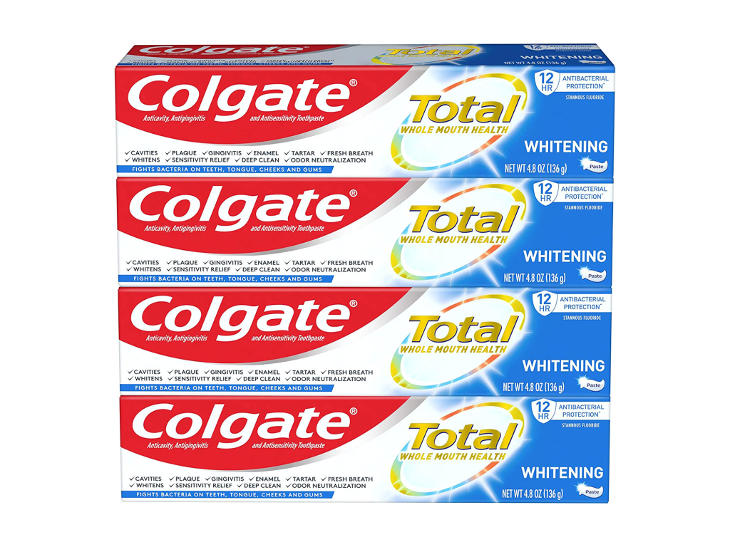 Colgate Total Teeth Whitening Toothpaste (4-Pack)