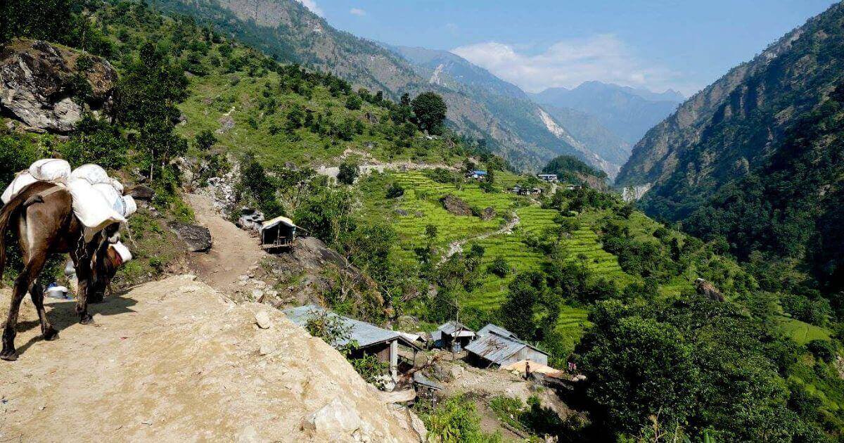 Remote and Rural Area while trekking manaslu