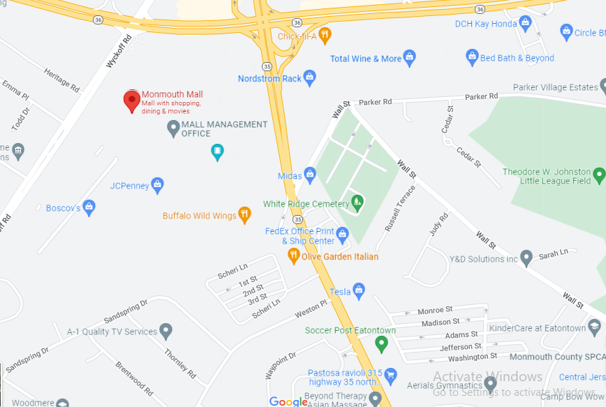 Monmouth Mall map